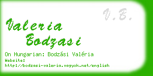 valeria bodzasi business card