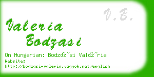 valeria bodzasi business card